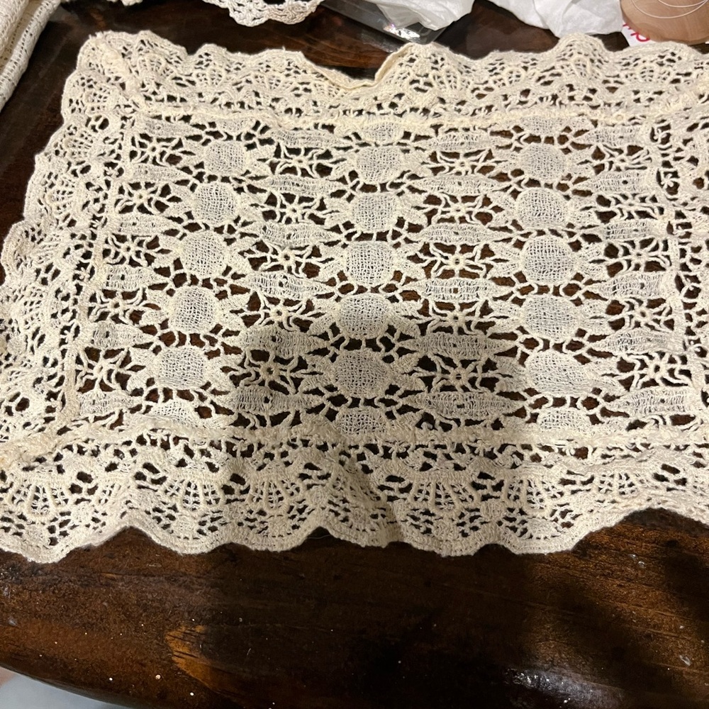 Vintage crochet lace doily